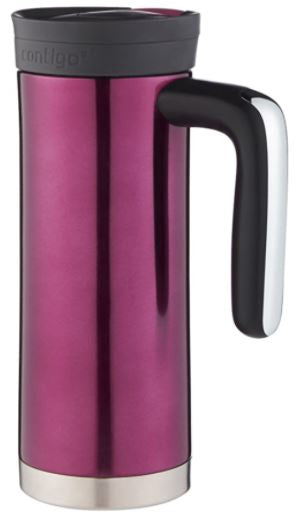CONTIGO Travel Mug Snapseal Superior VACUUM-INSULATED Stainless Steel 20 OZ., Vivacious W/HANDLE