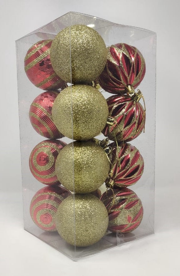 Christmas Decorations Balls A3-857 Large 16PCS Pack