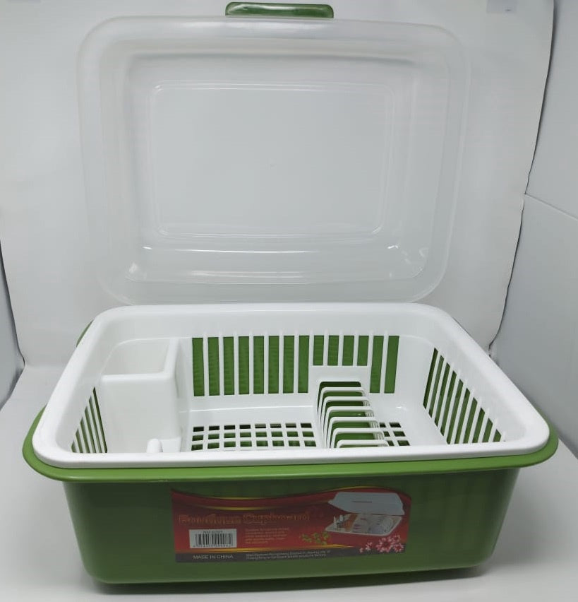 Dish Rack 1 Layer with Cover Plastic 6203 Boutique Cupboard Medium