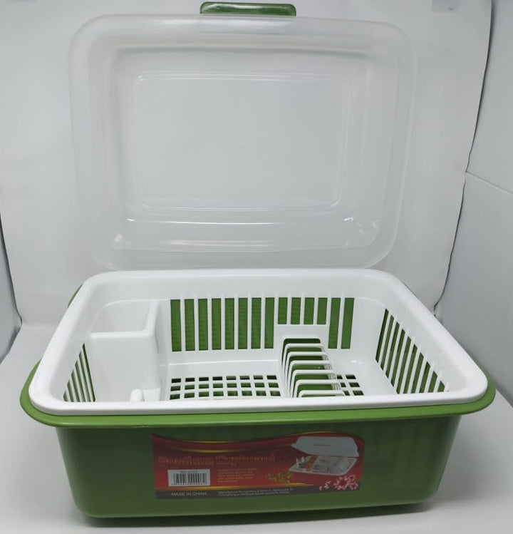 Dish Rack 1 Layer with Cover Plastic 6203 Boutique Cupboard Medium