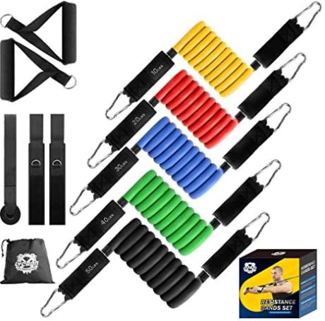 LYCAON Gym Exercise Resistance Band Set