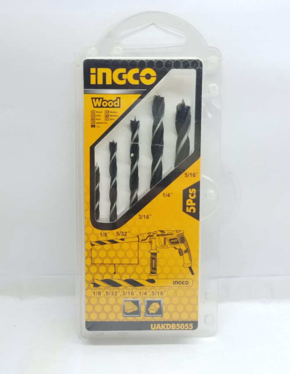 INGCO Drill Set 5PCS Wood UAKDB5055