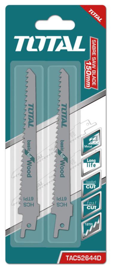 TOTAL Blade Sawzall 2PCS TAC52644D 150MM Sab