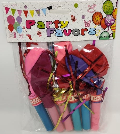 Party Favors Blowouts with Balloons 6PCS Pack PT26