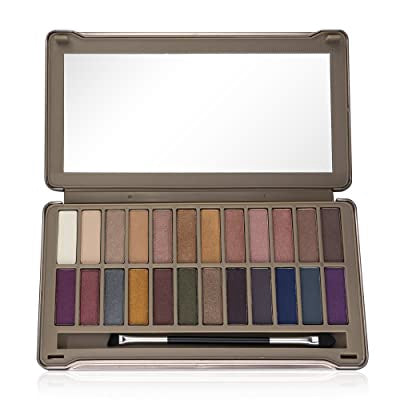 ELLEN TRACY Makeup Eye Shadow Palette with Mirror Women 24 Varied Shades From Natural to Bold IN Shimmery and Matte, Eyeshadow Shades