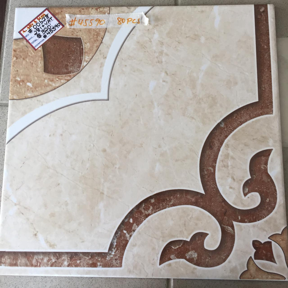Tile Ceramic 18X18 N/SKID #45590 Broken