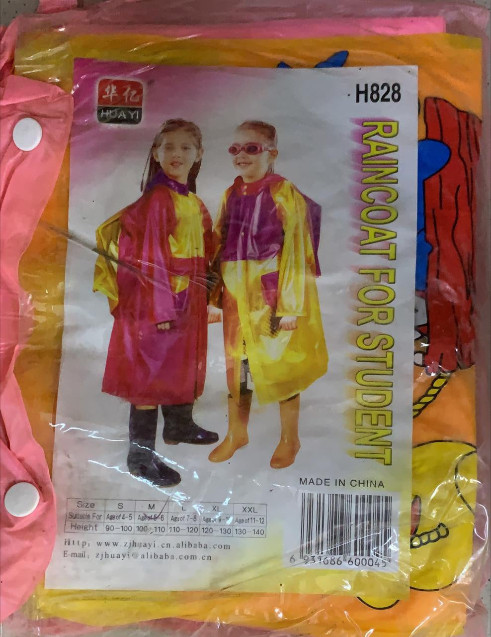 Raincoat for Student #H828 Hua Yi