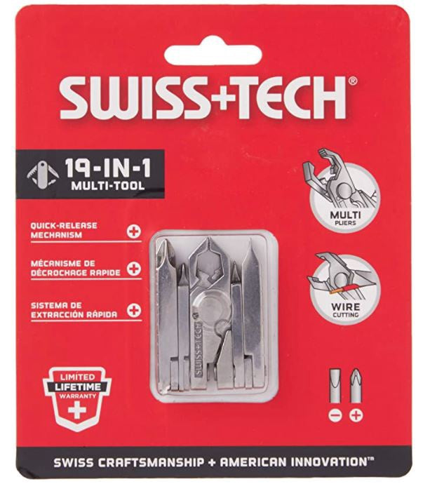 SWISS+TECH MULTI-TOOL ST53100 Polished Ss 19-IN-1 Micro Pocket