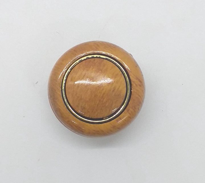 Draw Knob Light Brown & Gold Ring