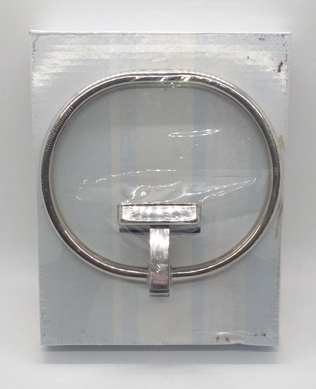 Towel Ring Round Base Nickle IN White Pack