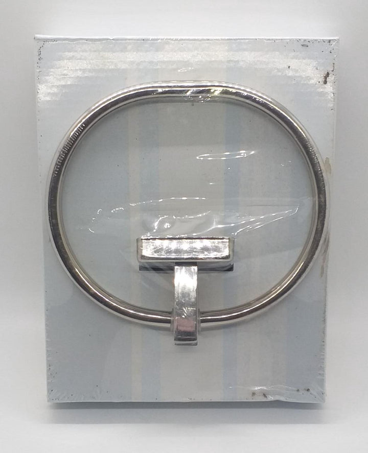 Towel Ring Round Base Nickle IN White Pack