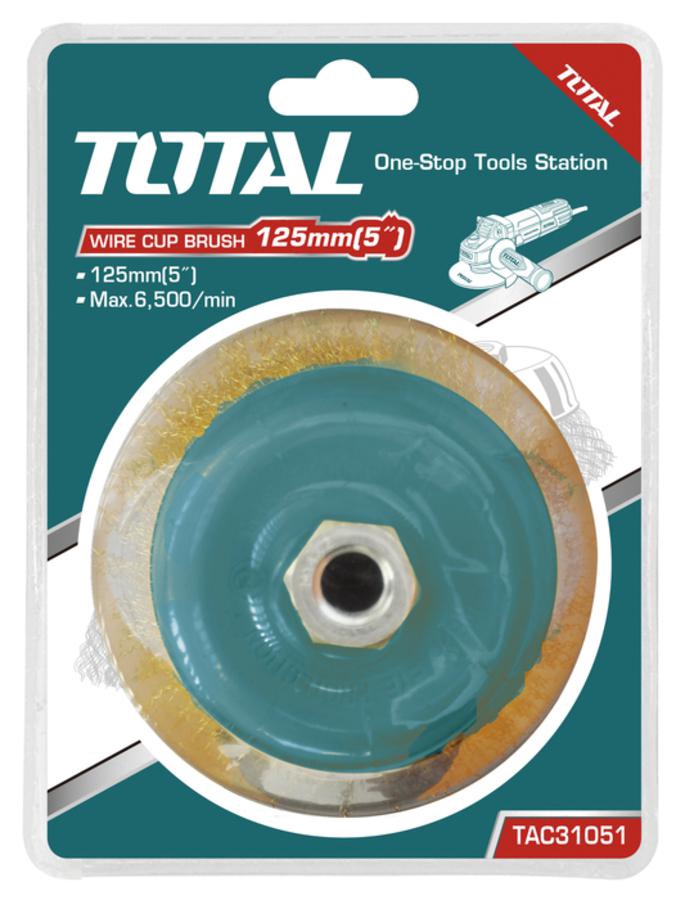 TOTAL Wire Brush Cup 5" UTAC31051