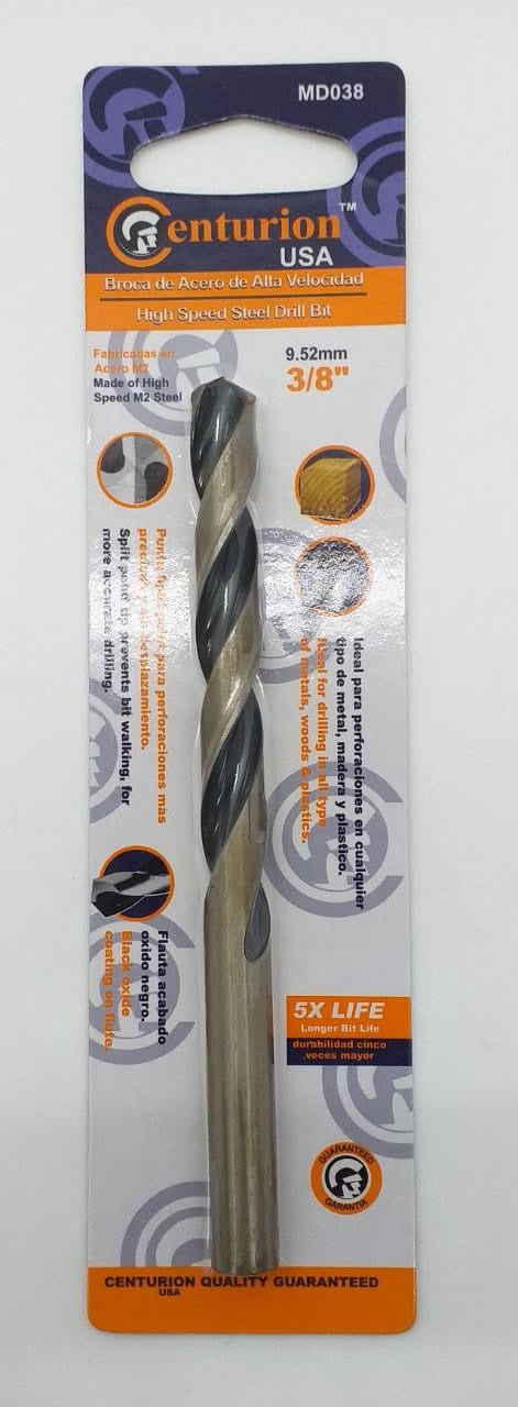 CENTURION Drill Bit Metal 3/8" MD038