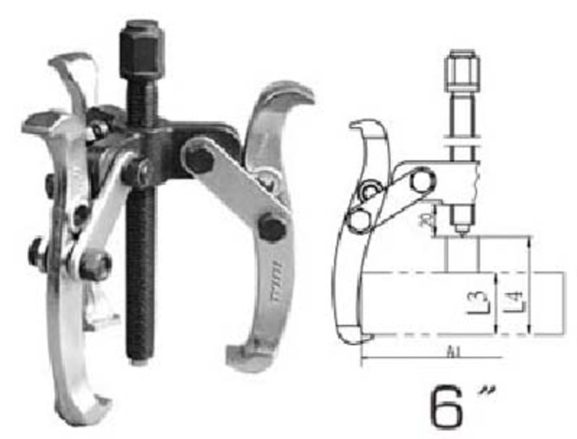 TOTAL Three Jaw Puller 6" THTGP366