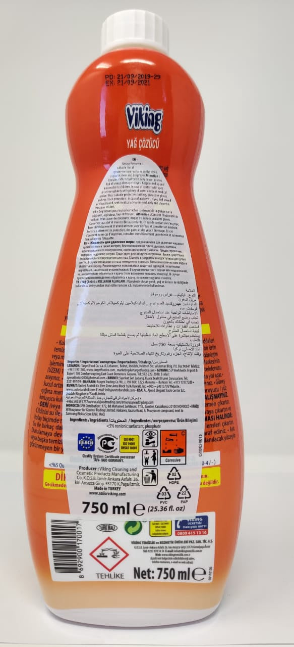 VIKING Grease Remover 750ML
