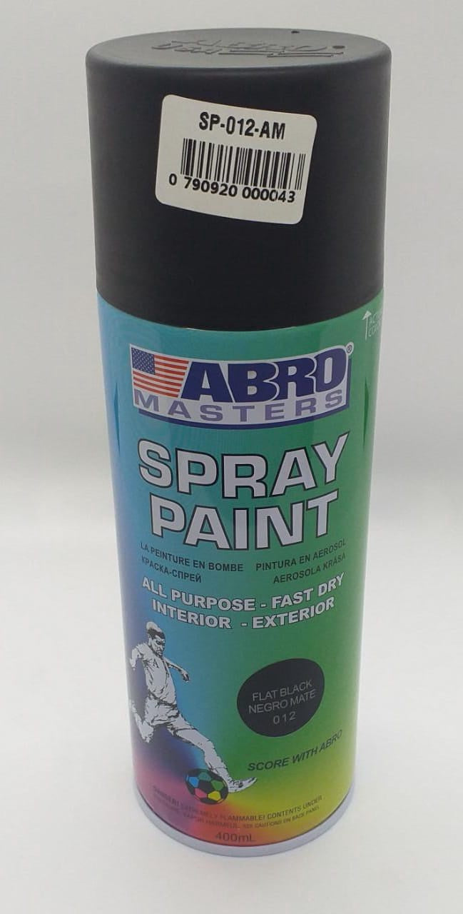 ABRO Tin Spray Flat Black #012