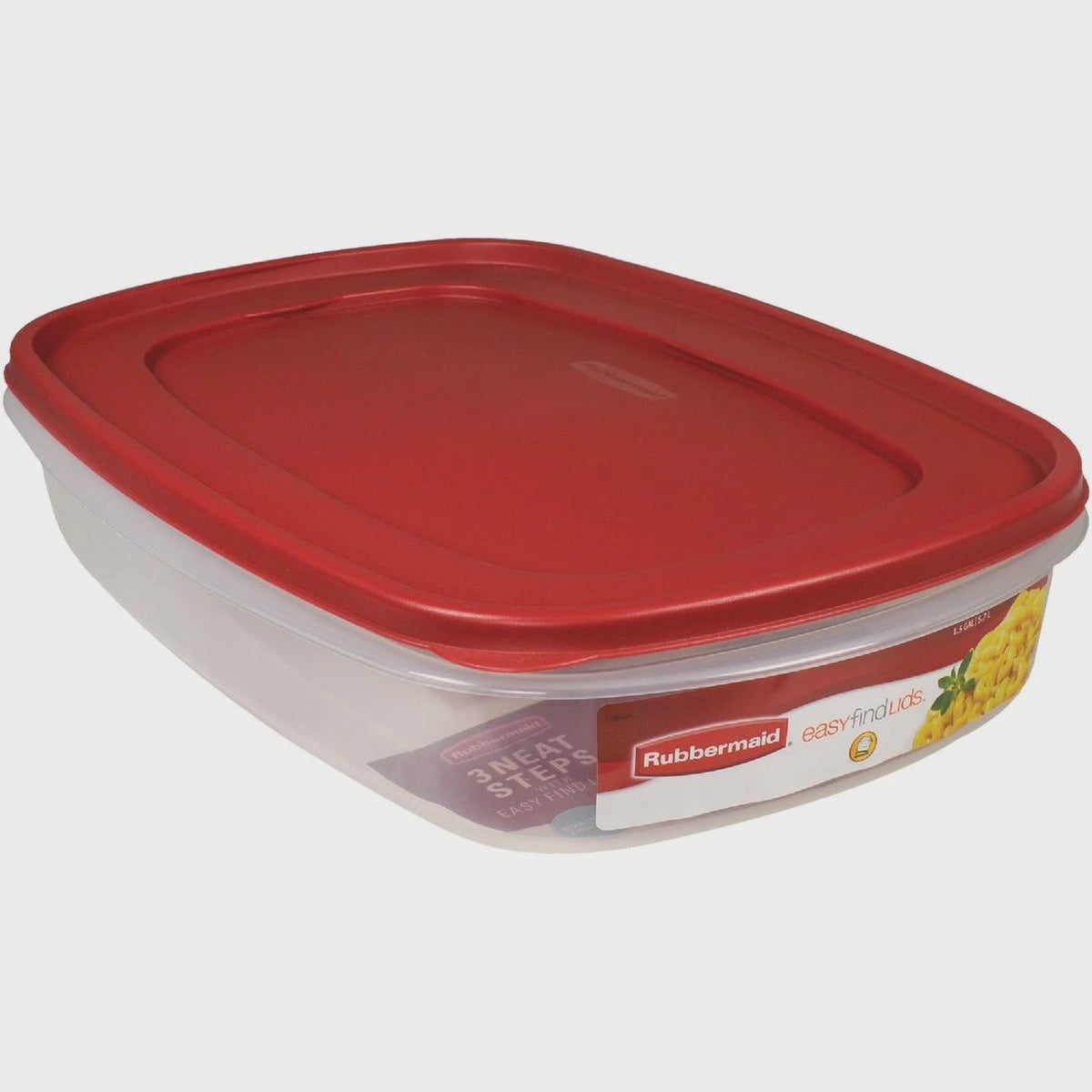 RUBBERMAID Food Bowl Easy Find Lids 1.5 Gal 5.6L 1PC 2138576