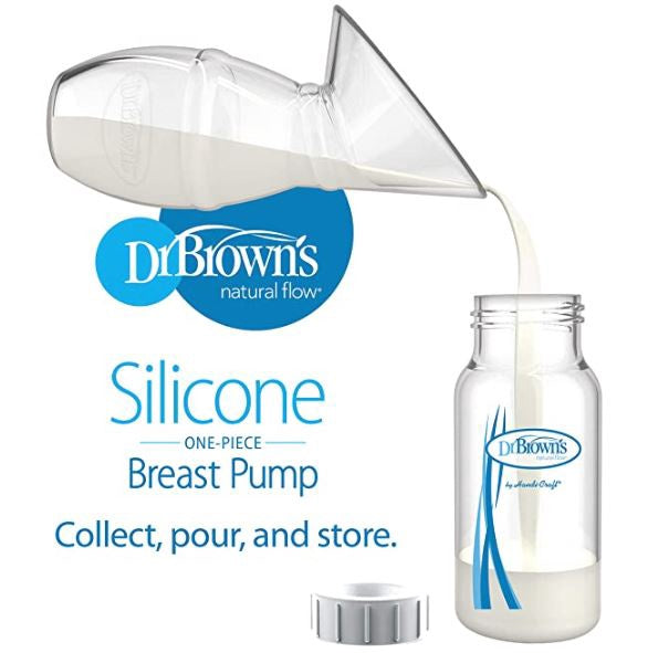 DR. BROWN Breast Pump 'S Silicone Breast Pump Breast Milk Catcher with Options+ ANTI-COLIC Baby Bottle & Travel Bag