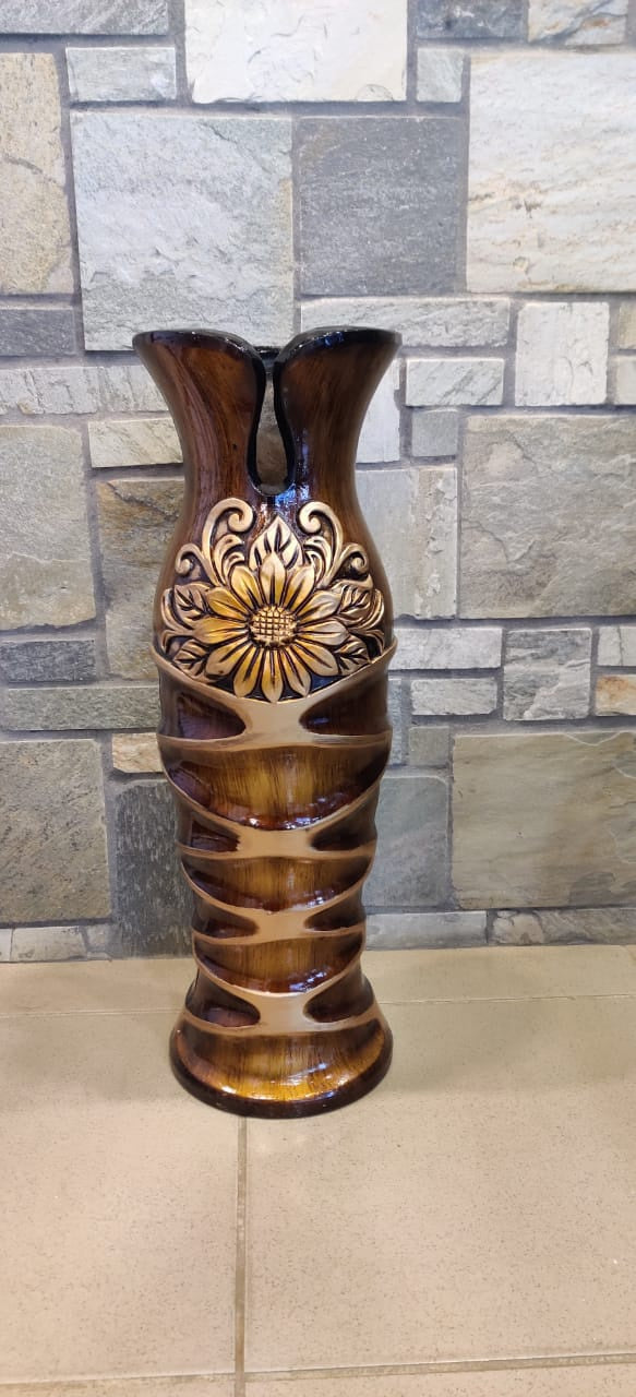 Vase 24" LY255 Brown & Gold