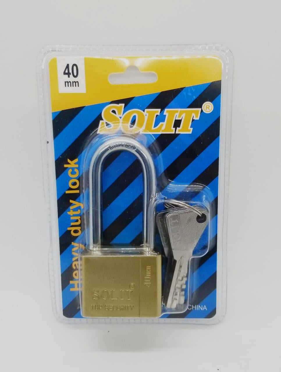 SOLIT Padlock 40MM Long Shackle Brass