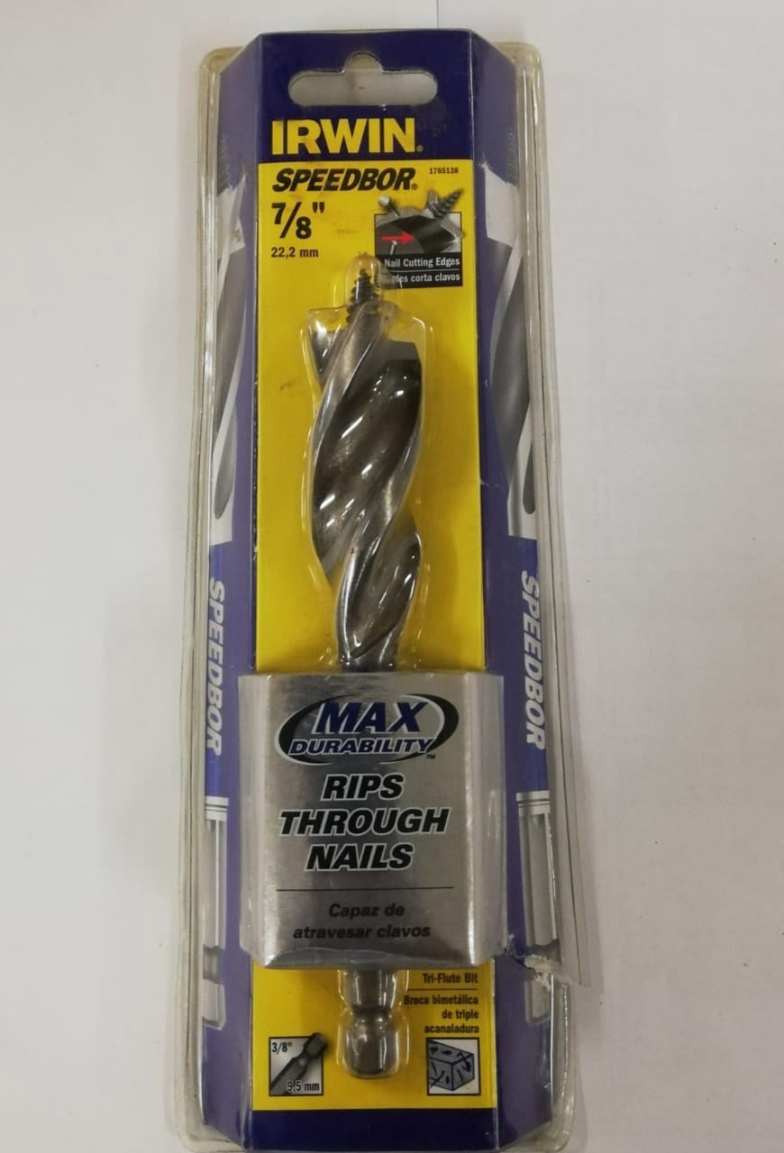 IRWIN Drill Bit 7/8" Speedbor 1765138 Max Du