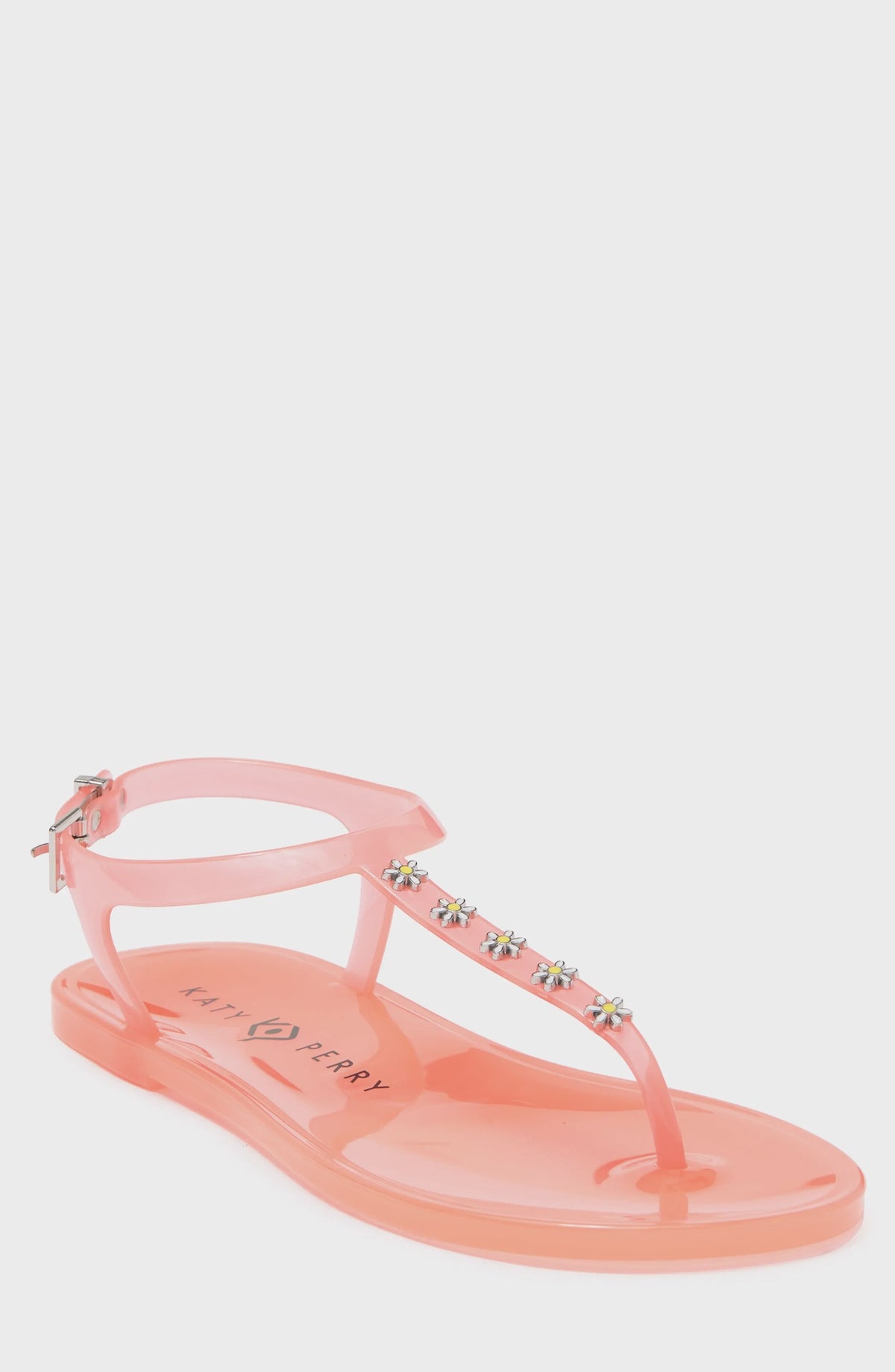 KATY PERRY Footwear Women's GELI-T Strap Flat Sandal Pink