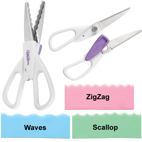 WILTON Baking Scallop Cut Decorative Scissors 1907-1029
