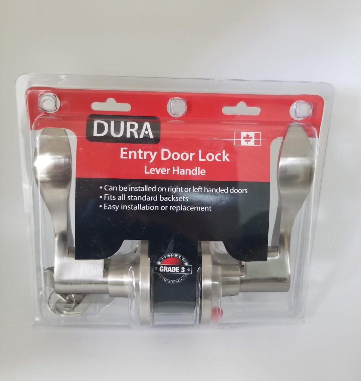 DURA Lock Entry Lever Curve Sn #1860ET-SNVP