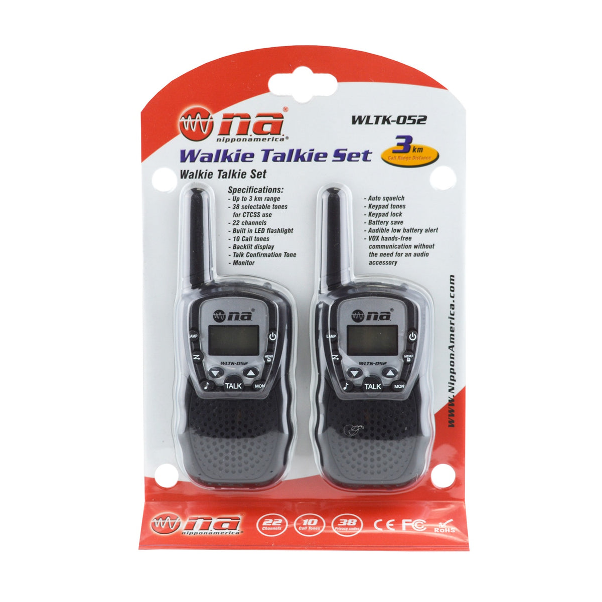 NIPPON AMERICA Walkie Talkie Set WLTK-052 Na
