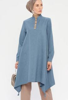 LOREEN BY PUANE Top Tunic Loreen Handkerchief Hem 46