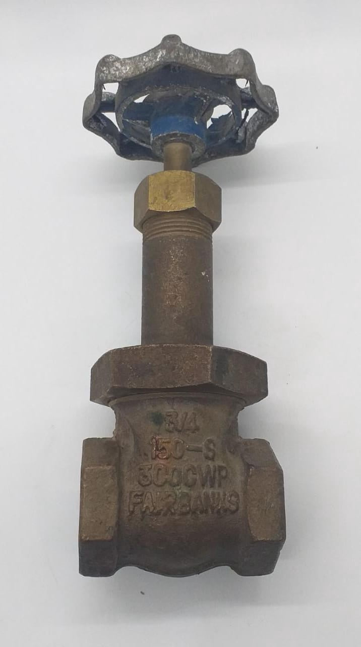 Gate Valve 3/4" Brass China Fairbanks Heavy