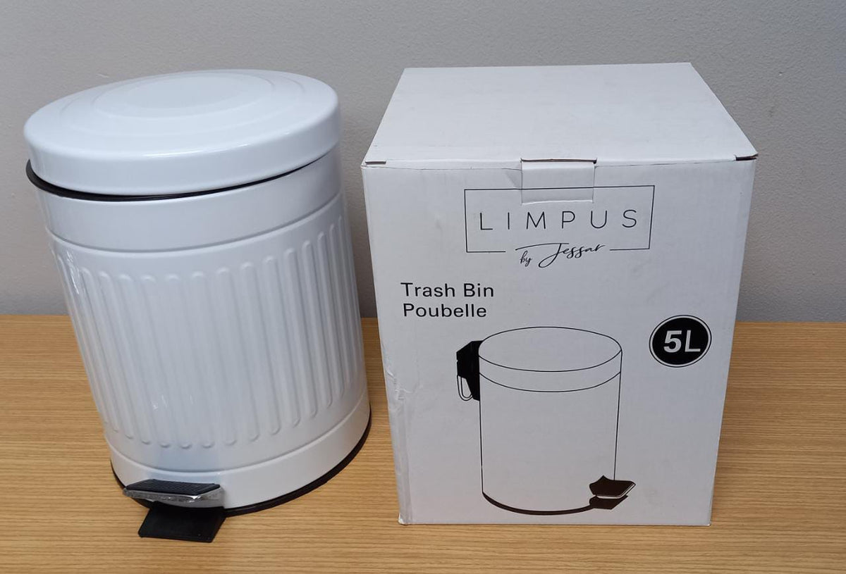 JESSAR Trash Bin 6-00840 Step 5L White Limpus