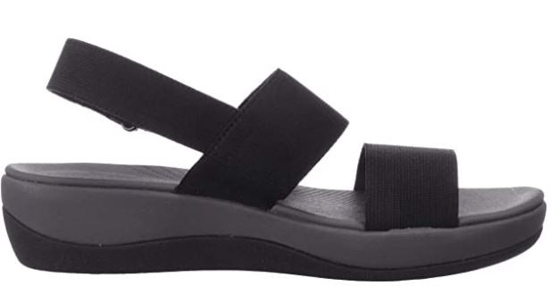 CLARKS Footwear Women's Arla Jacory Wedge Sandal Black