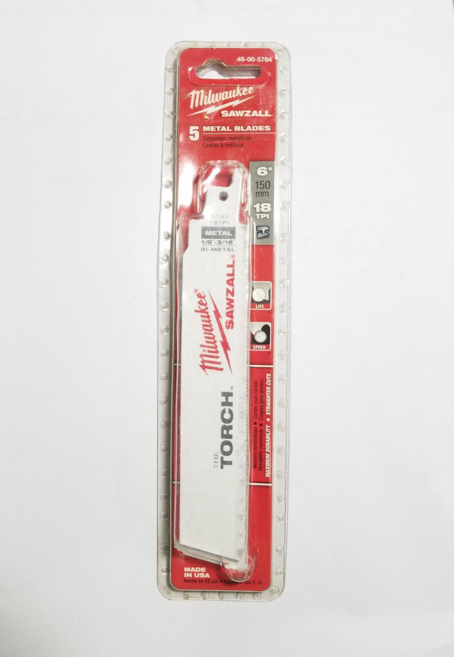 MILWAUKEE Blade Sawzall 6" 5PCS 48-00-5784 Metal