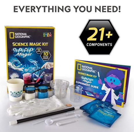 NATIONAL GEOGRAPHIC Magic Chemistry Set - Perform 10 Amazing Easy Tricks with Science