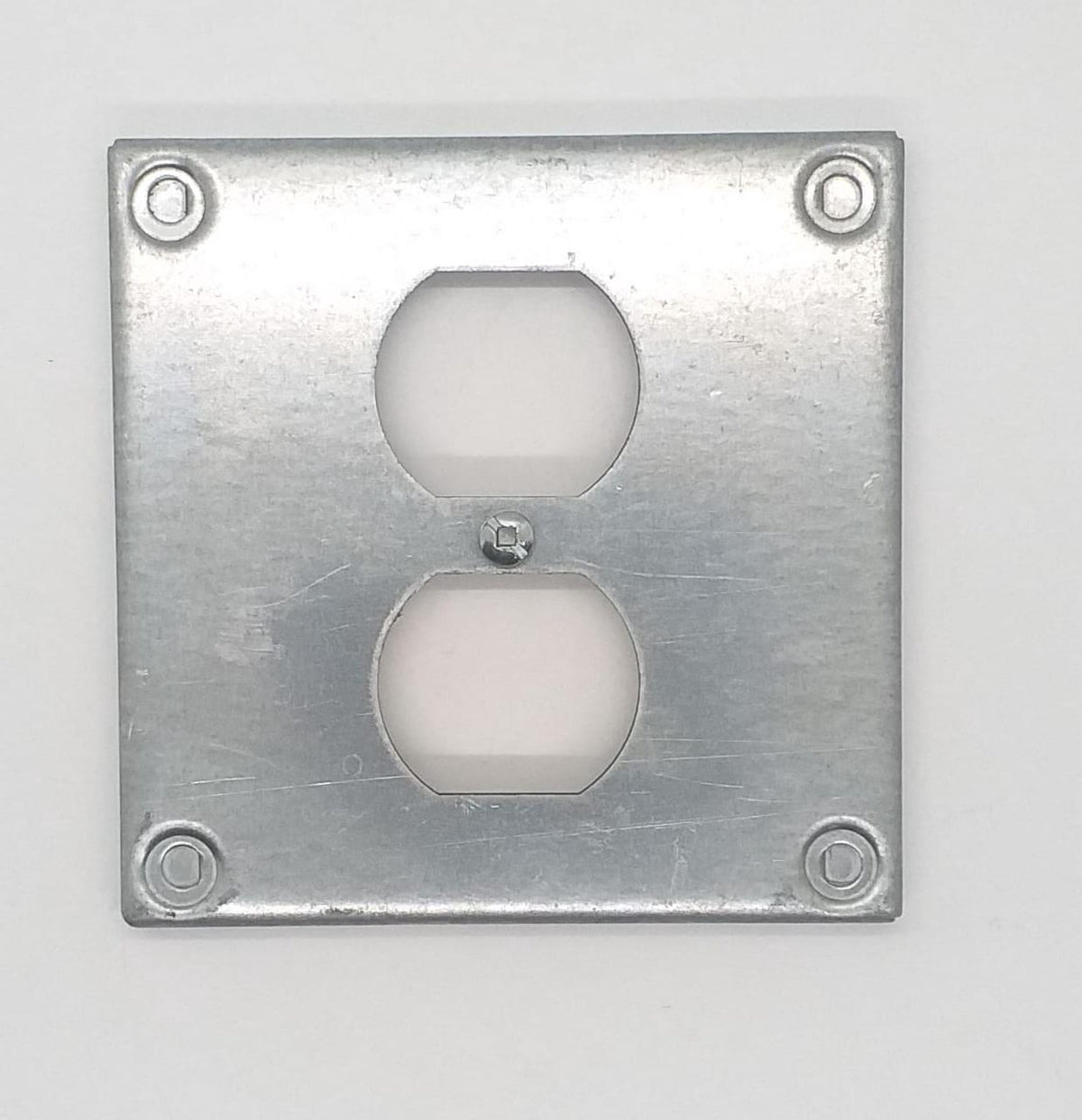 VISTA Cover Metal #8365 4"X4" Duplex Outlet