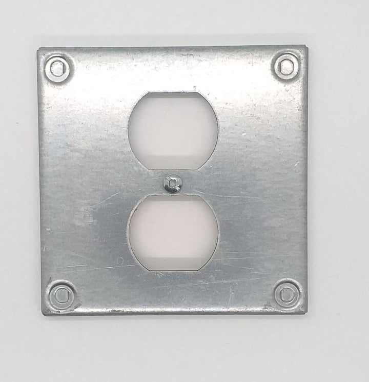 VISTA Cover Metal #8365 4"X4" Duplex Outlet