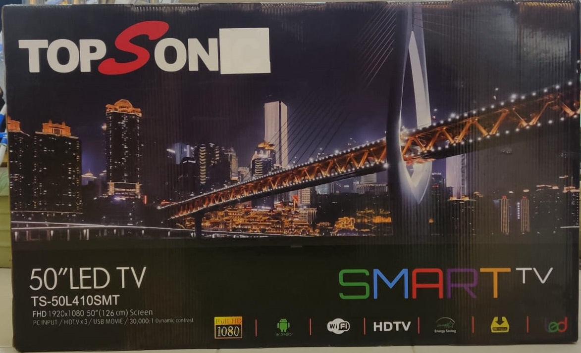 TOP SONIC Television 50" TS-50L410SMT Smart TV LED