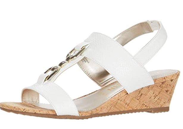 ANNE KLEIN Footwear Women's Wedge Pump White