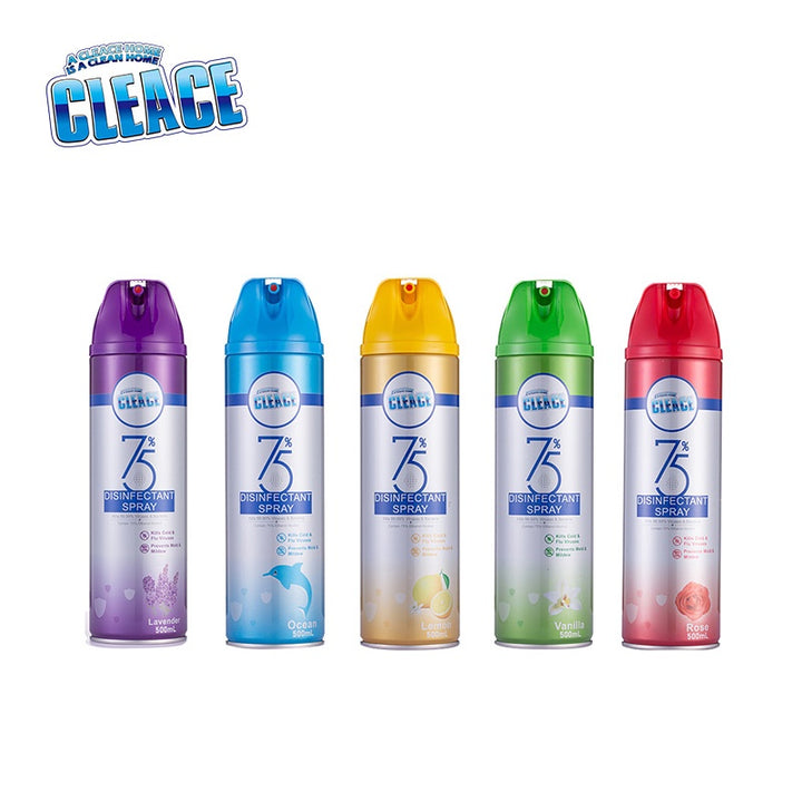 CLEACE Disinfecting Aerosol Spray 75% Alcohol 500ML