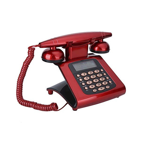 DTI Telephone Corded Telecom DTP003 with Callers Id Red