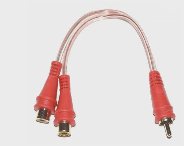 AUDIO PIPE Lead 1 Rca Male to 2 Rca Female 6" BMS-GRA-M-2F Y Type Splitter