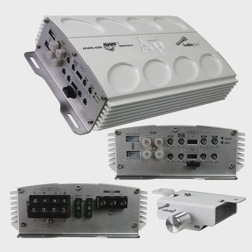 AUDIO PIPE Amplifier Car APMRE-4095 Mini 1300W 4CH Marine
