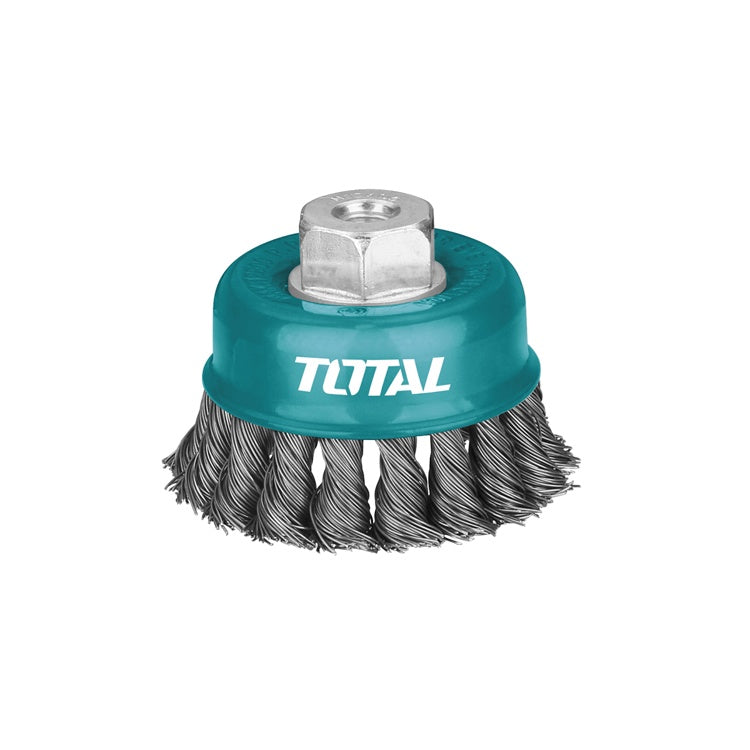 TOTAL Wire Brush Cup 4" UTAC32041 100MM Knot