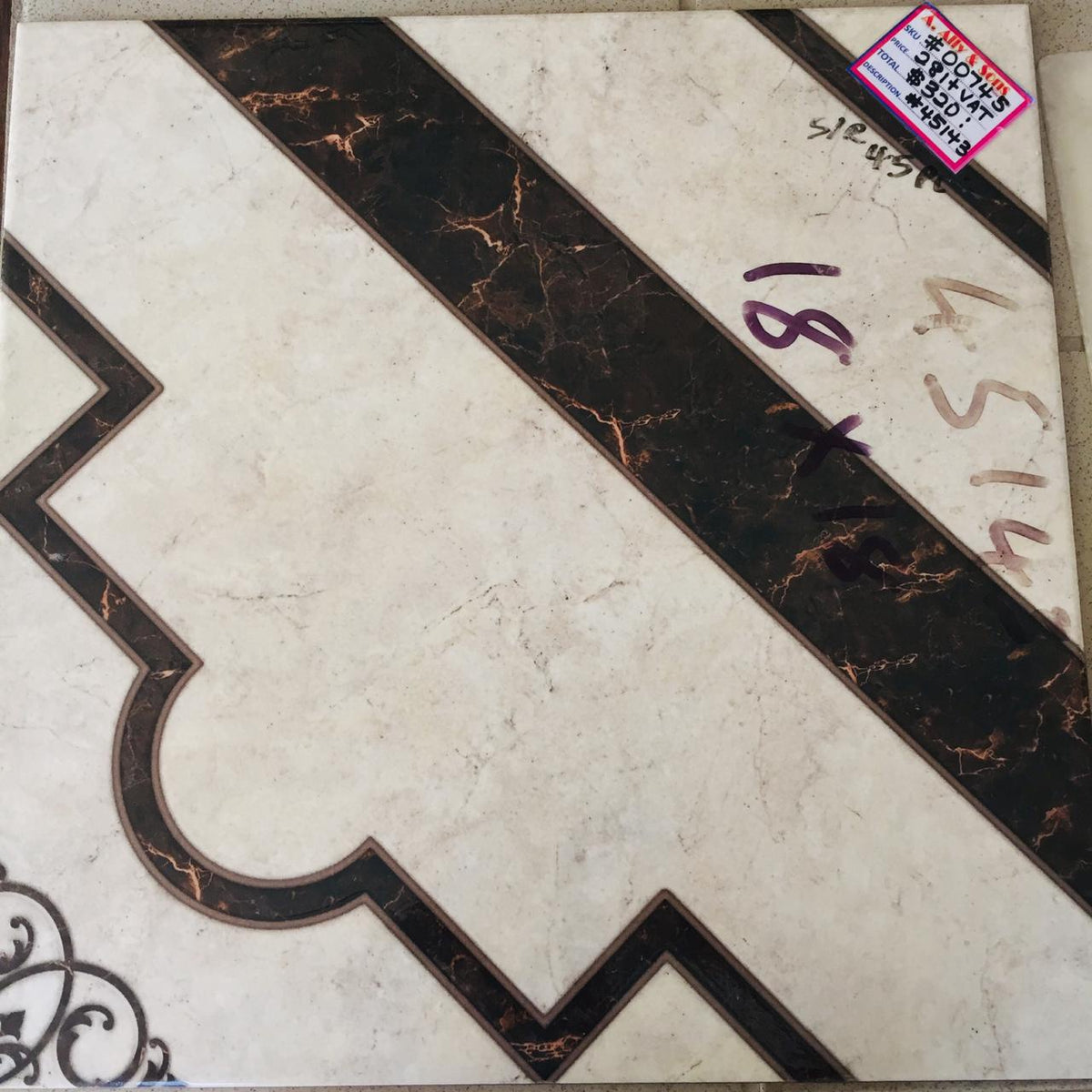 Tile Ceramic 18X18 N/SKID #45143 All Egde Break