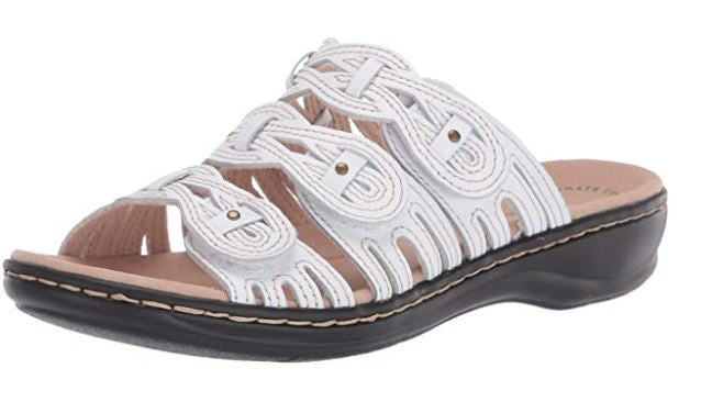 CLARKS Footwear Women's Leisa Faye Sandal White