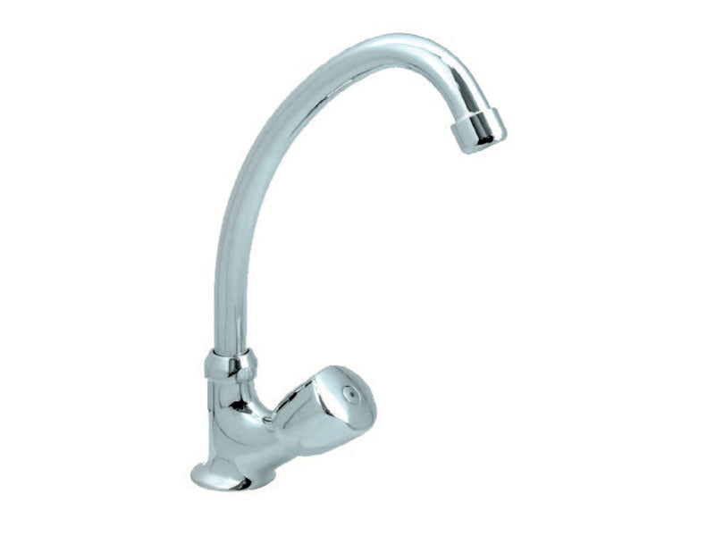 CRONEX Goose Neck Kitchen Tap CXP5348 Heavy Duty Chrome Round Knob