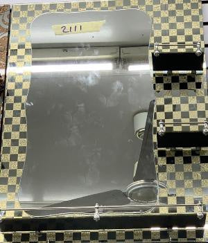Mirror Dec 80CM X 60CM 3 Shelf NSC-2111 Gold