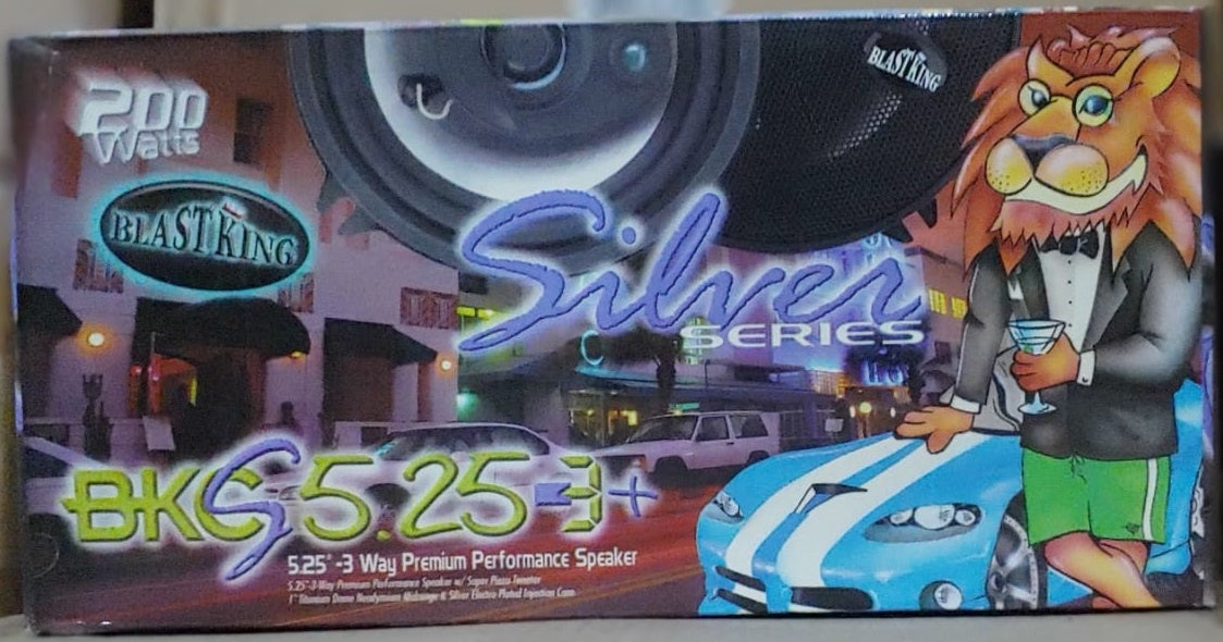 BLASTKING Speaker Car I-BKCS5.25-3+ 3 Way 200W Silver Series