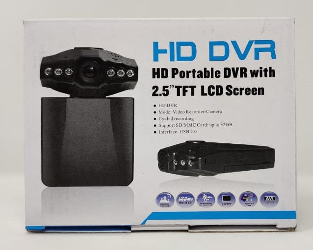 Car Dvr HD Portable with 2.5" Tft LCD Screen with Battery